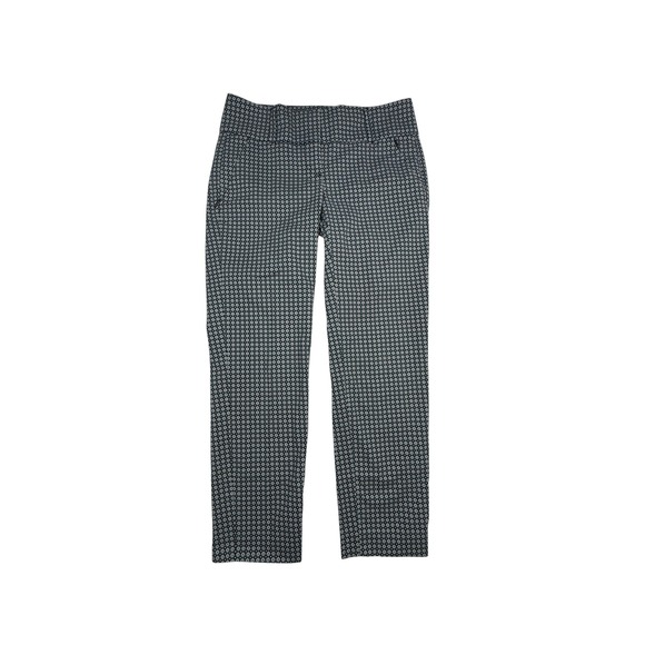 Ann Taylor Pants - Ann Taylor Dress Pants Women 0 Navy Blue Pockets Geometric‎ Career Ankle Cropped